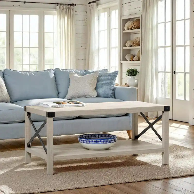 Middlebrook Kujawa Coffee Table with Metal Accents