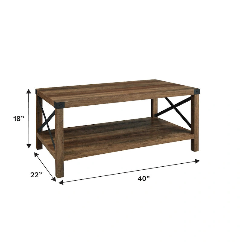 Middlebrook Kujawa Coffee Table with Metal Accents
