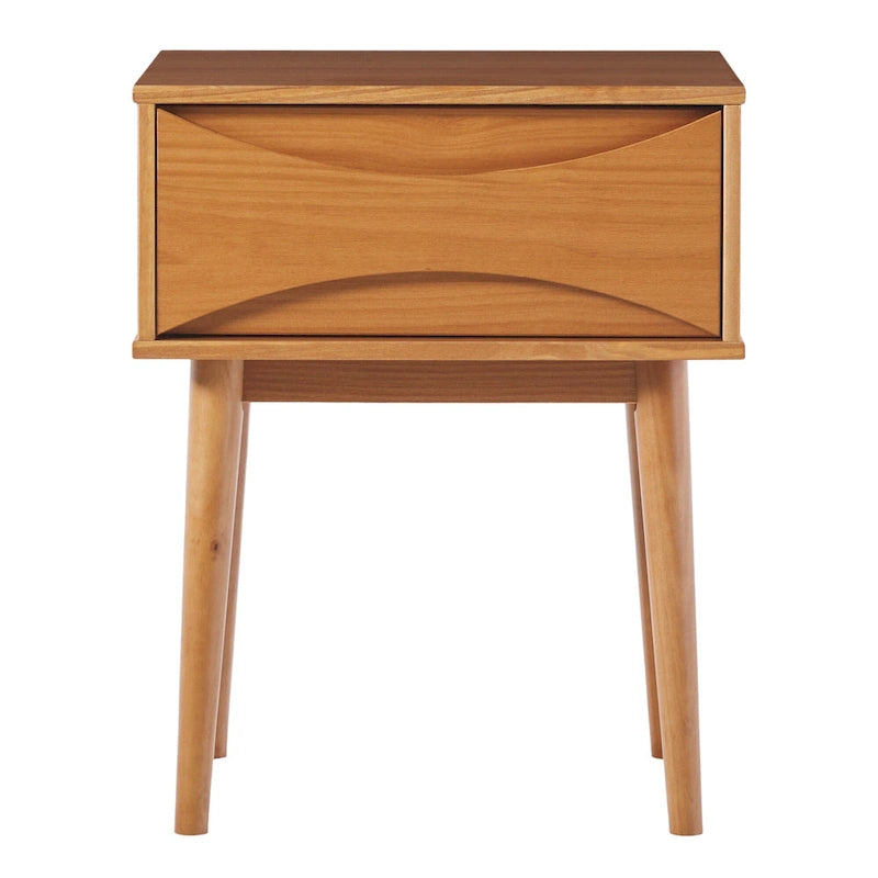 Middlebrook Designs Mid-Century Curved-Drawer Nightstand
