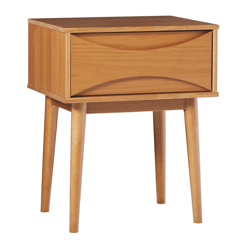 Middlebrook Designs Mid-Century Curved-Drawer Nightstand