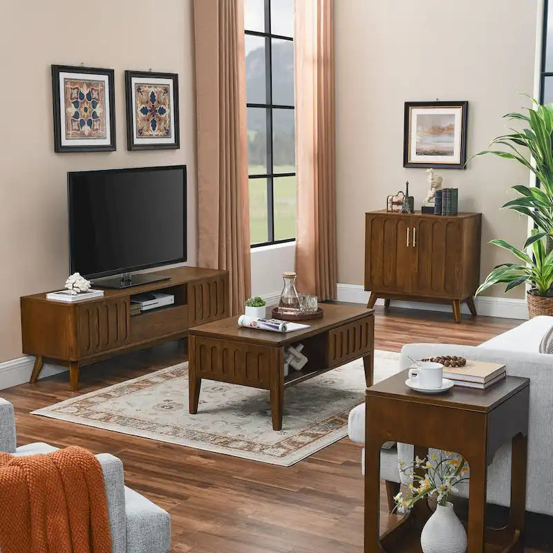 Mid Century Modern Fluted Coffee Table