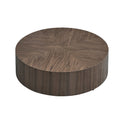 35.43 Inch Modern Round Coffee Table MDF Coffee Table for Living Room,Drum Center Table for Apartment,No Need Assembly