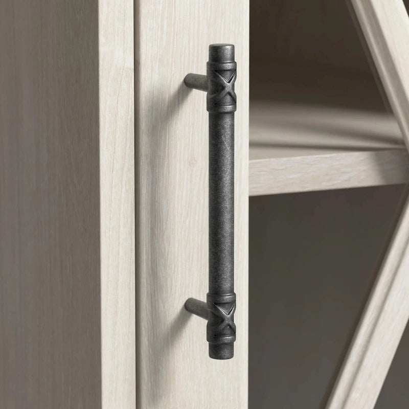 Lennox Farmhouse L Shaped Desk with Storage Cabinets by Bush Furniture