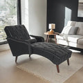 Christopher Knight Home - Isabella Indoor Chaise Lounge Armchair with Pillow and Solid Wood Legs