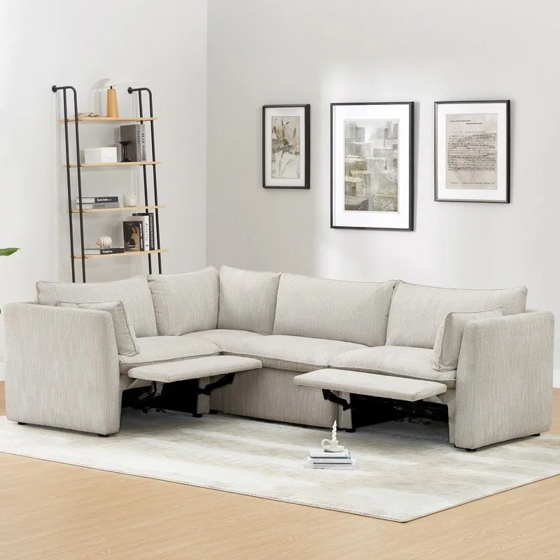 Cypress 107W L-shape Power Reclining Sectional Sofa Couch