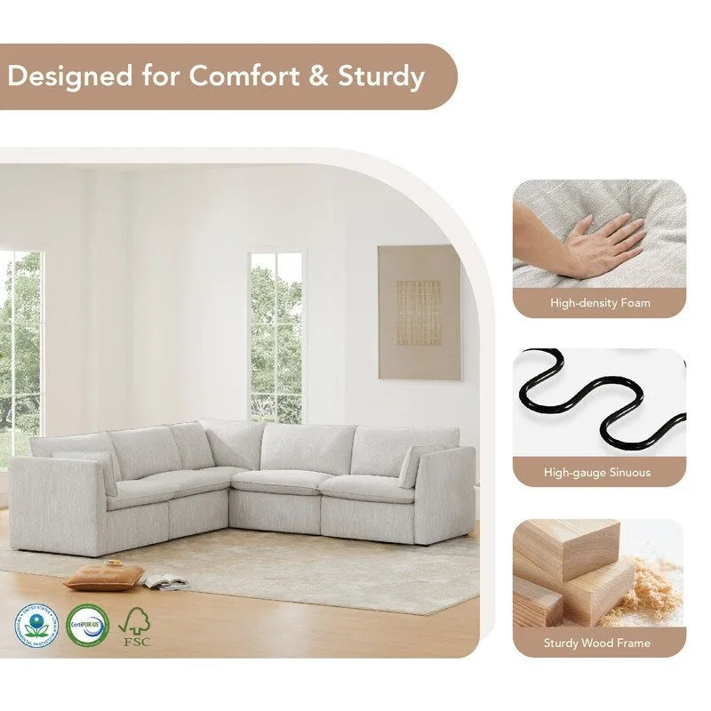 Cypress 107W L-shape Power Reclining Sectional Sofa Couch