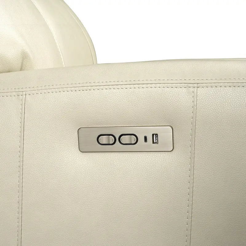 Genuine Leather Zero Gravity Power Recliner Chair with Power Headrest, USB&USB-C Port