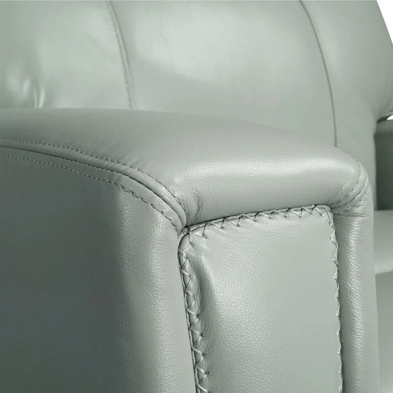 Genuine Leather Zero Gravity Power Recliner Chair with Power Headrest, USB&USB-C Port