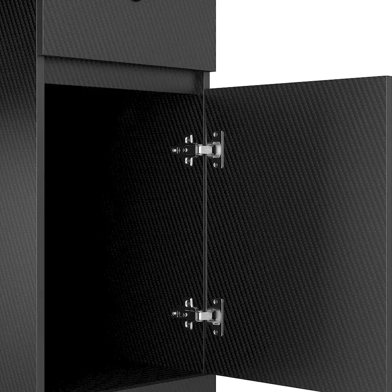 Modern Computer Office Desk with Charging Ports and Lockable Storage for Home Office or Compact Workspaces