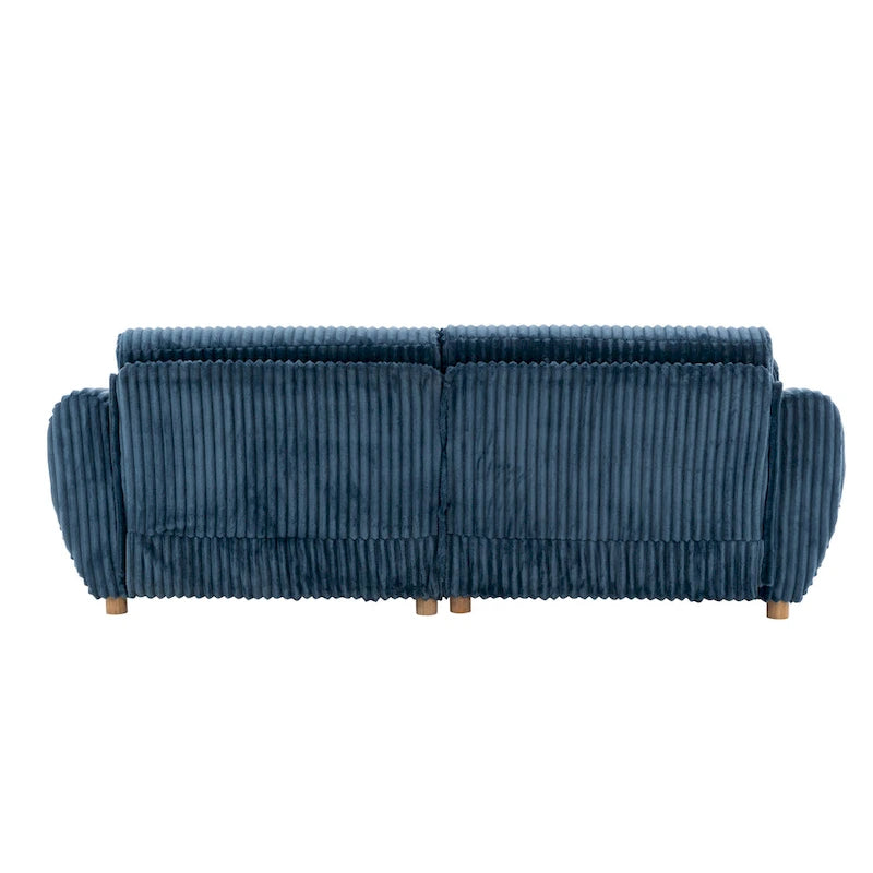 84.4 Corduroy 3-Seater Sofa with Solid Wood Frame, Comfortable Cushions