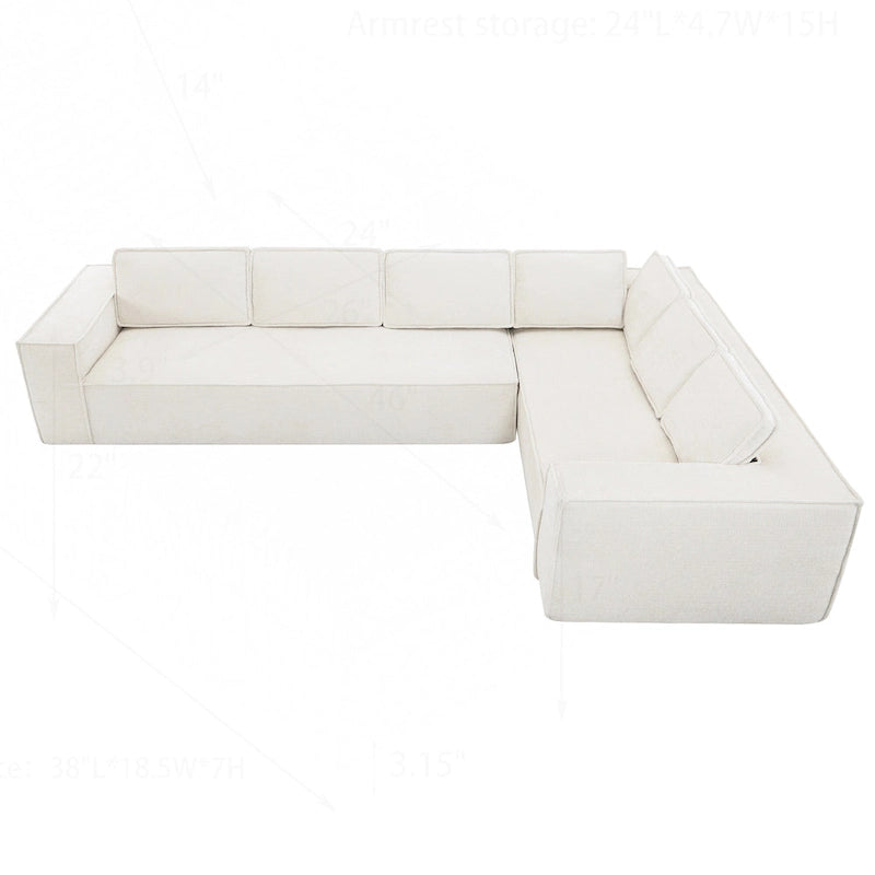 Minimalist Modular Sofa with Advanced Materials for Comfort and Style