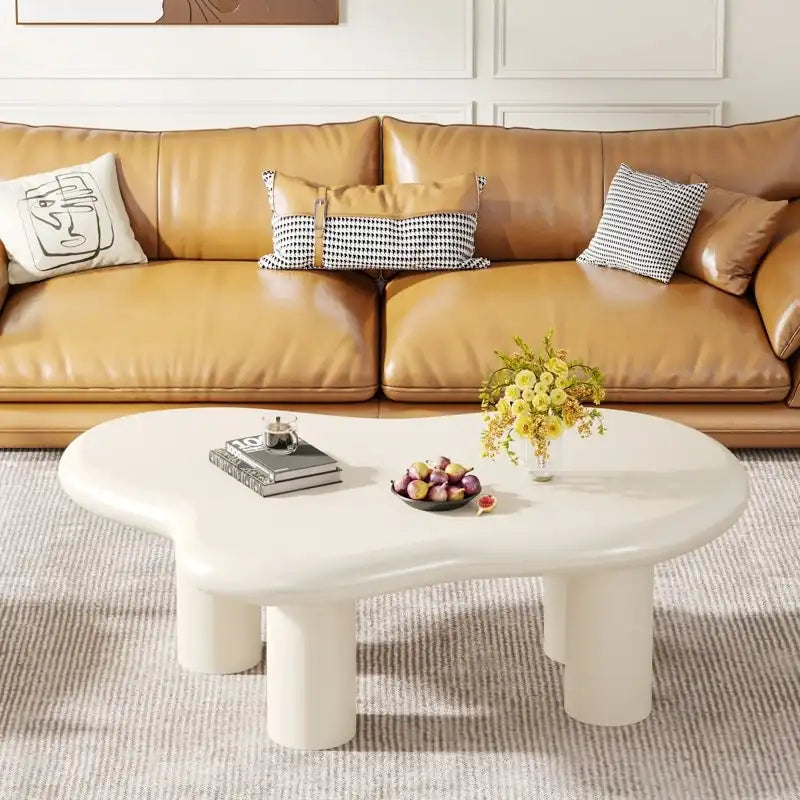 Modern Cute Cloud Coffee Table with Drawer for Living Room