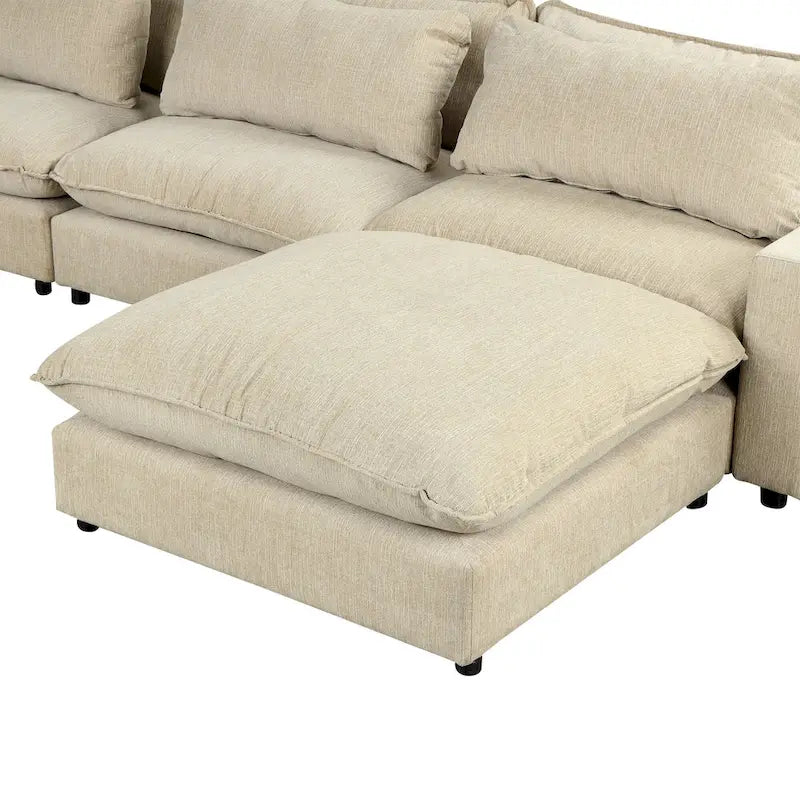 L-Shaped Reversible Sleeper Sectional Couch Pull Out Sofa Bed with Storage Racks, 2 Pillows and USB Port for Living Room