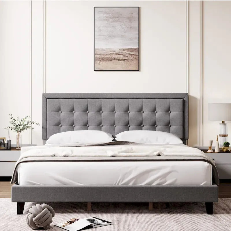 Senfot King Size Platform Bed Frame