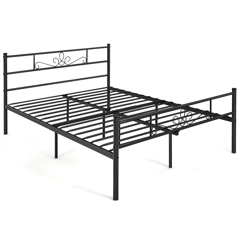 Costway Twin/Queen/Full Metal Platform Bed Frame with Headboard and