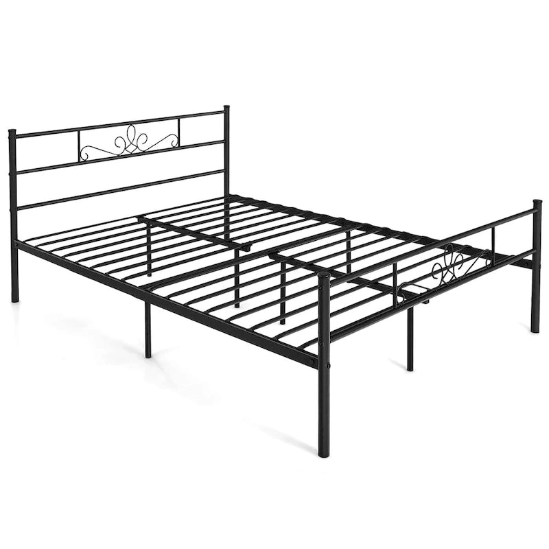 Costway Twin/Queen/Full Metal Platform Bed Frame with Headboard and