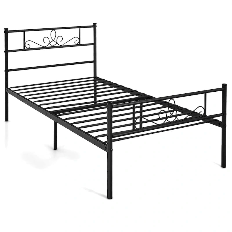 Costway Twin/Queen/Full Metal Platform Bed Frame with Headboard and