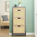 Rattan Shoe Cabinet for Entryway
