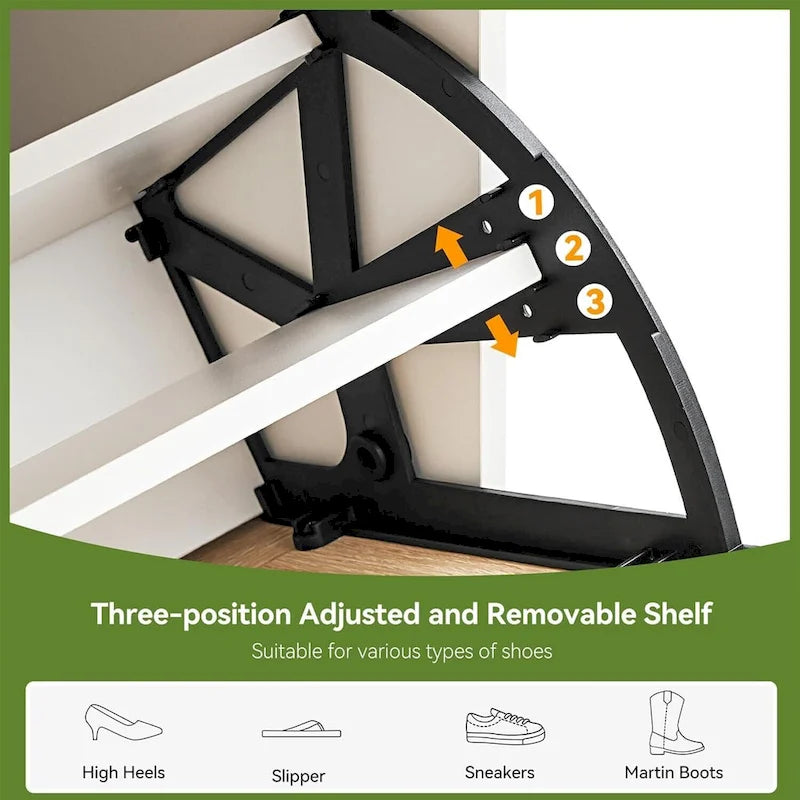 Rattan Shoe Cabinet for Entryway