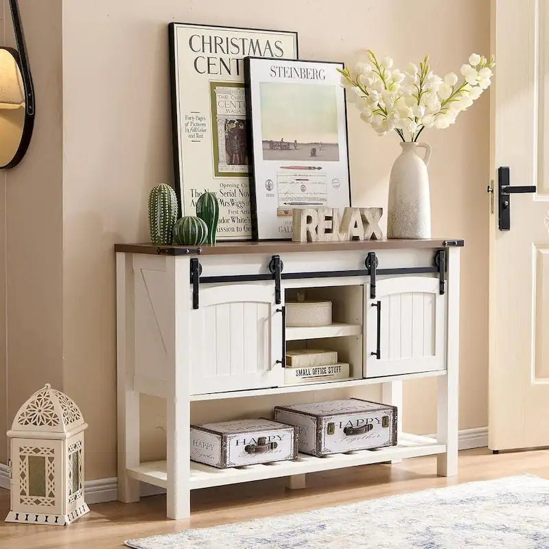 Farmhouse Entryway Table, Rustic Console Table, Wood Sofa Table