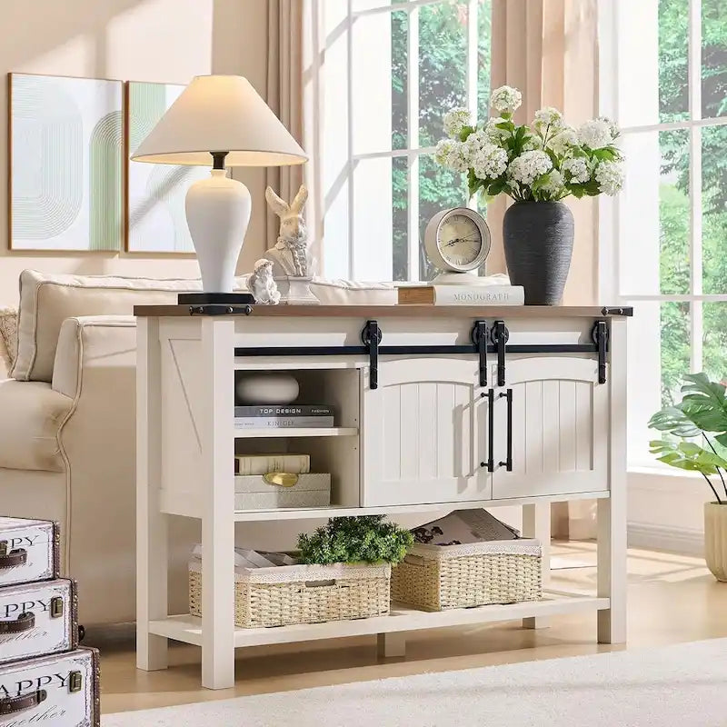 Farmhouse Entryway Table, Rustic Console Table, Wood Sofa Table