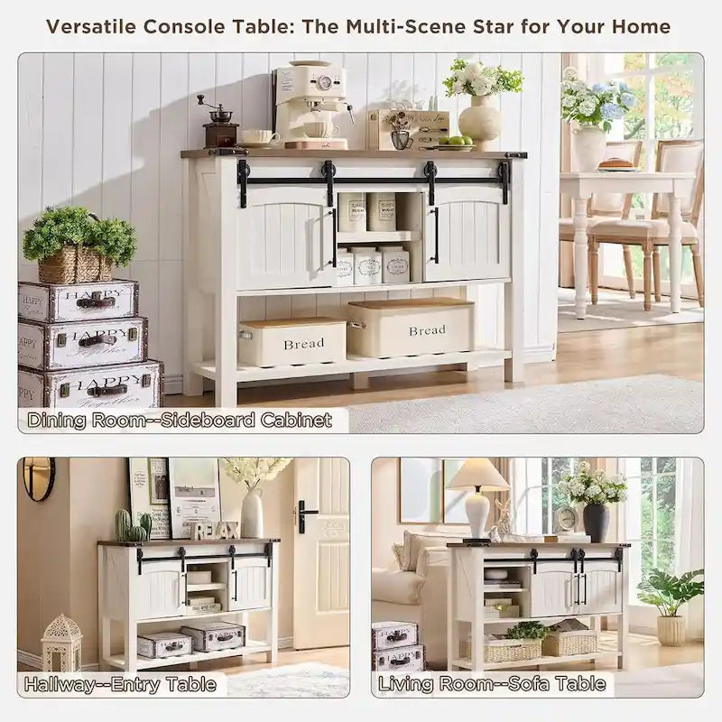 Farmhouse Entryway Table, Rustic Console Table, Wood Sofa Table