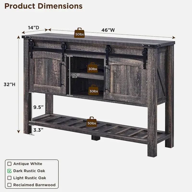 Farmhouse Entryway Table, Rustic Console Table, Wood Sofa Table
