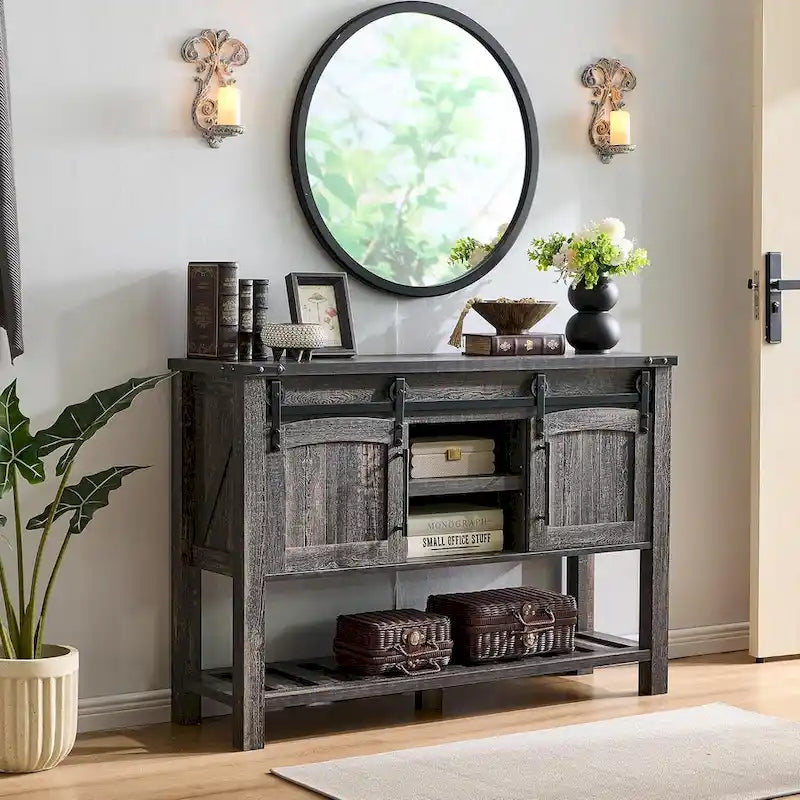 Farmhouse Entryway Table, Rustic Console Table, Wood Sofa Table