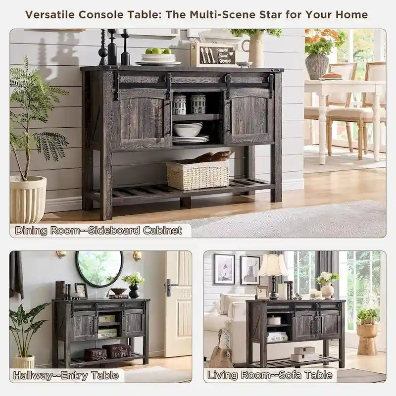 Farmhouse Entryway Table, Rustic Console Table, Wood Sofa Table