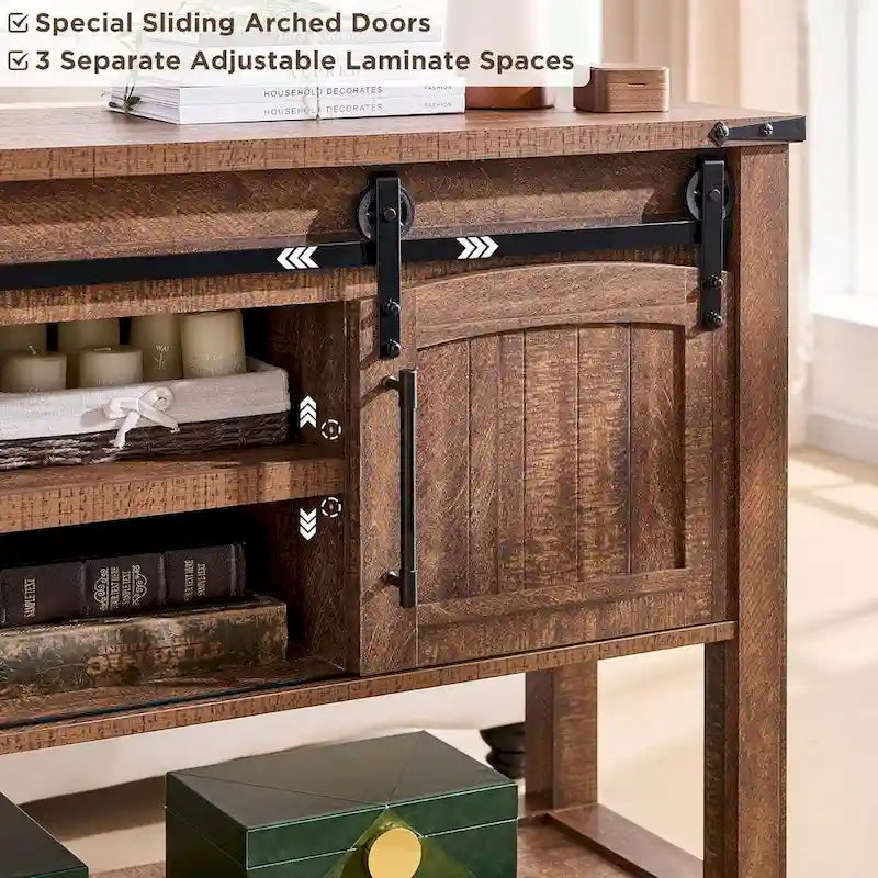 Farmhouse Entryway Table, Rustic Console Table, Wood Sofa Table