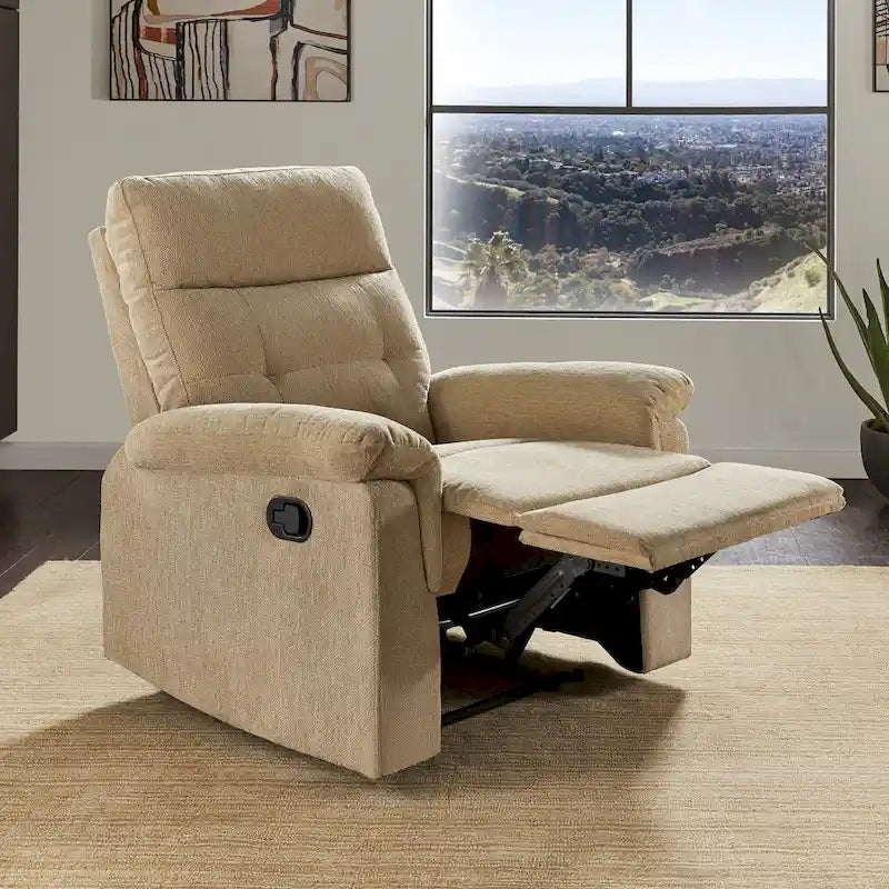 Lufkin Chenille Fabric Manual Recliner by iNSPIRE Q Classic