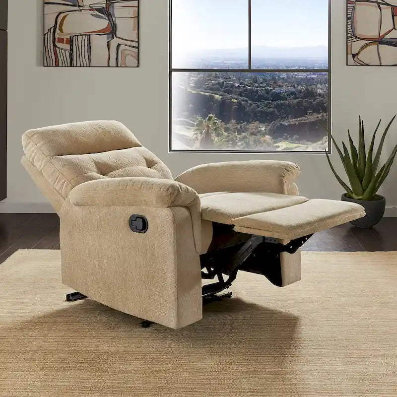 Lufkin Chenille Fabric Manual Recliner by iNSPIRE Q Classic