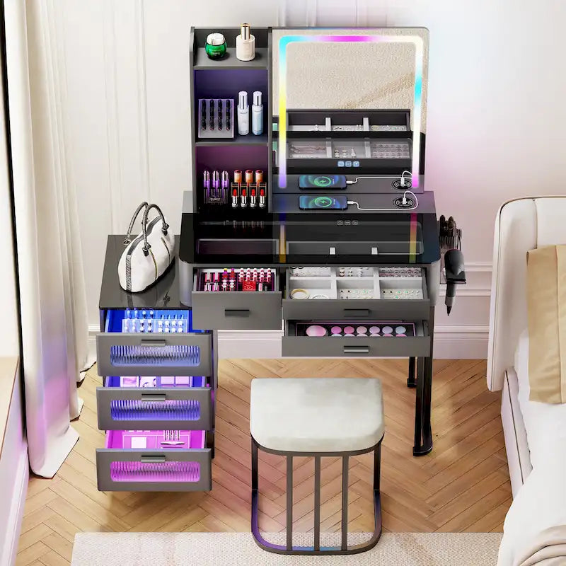 Makeup Vanity with LED Light