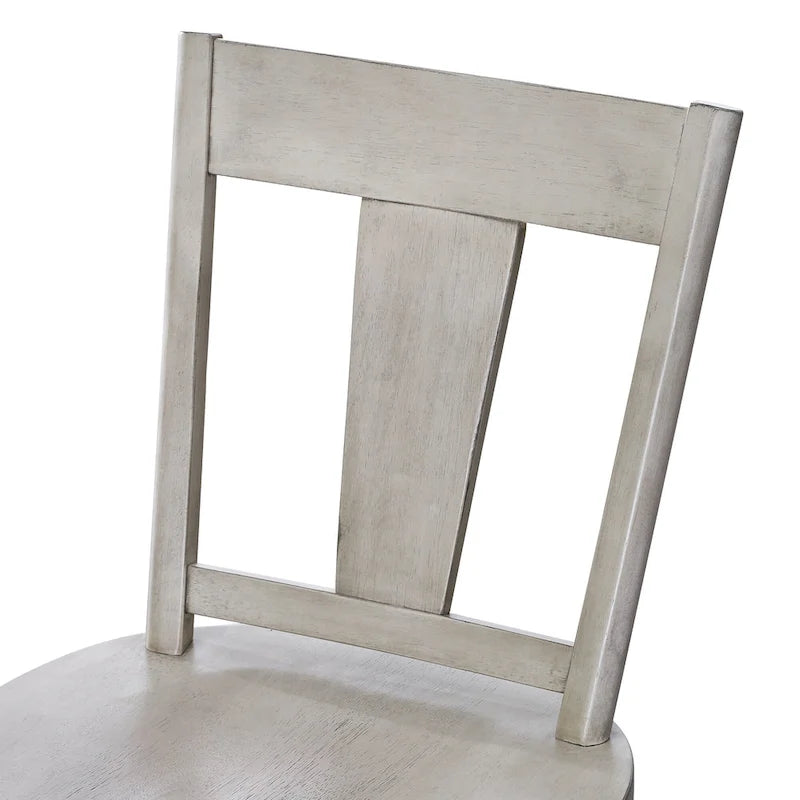 Vintage Panel Back Wooden Dining Chairs