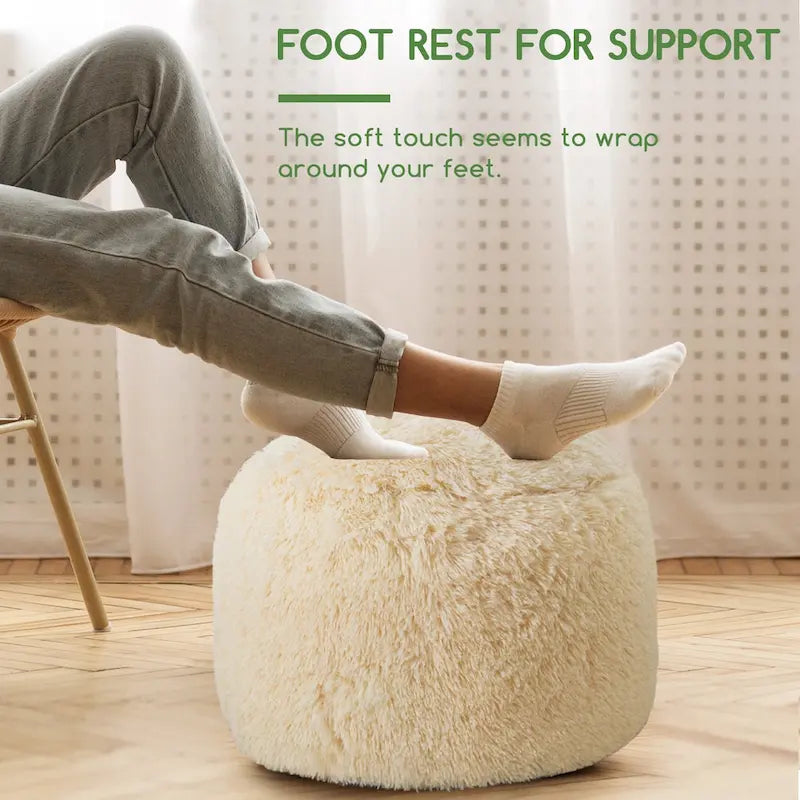 Round Corduroy Pouf Ottoman 20-inch/26inch