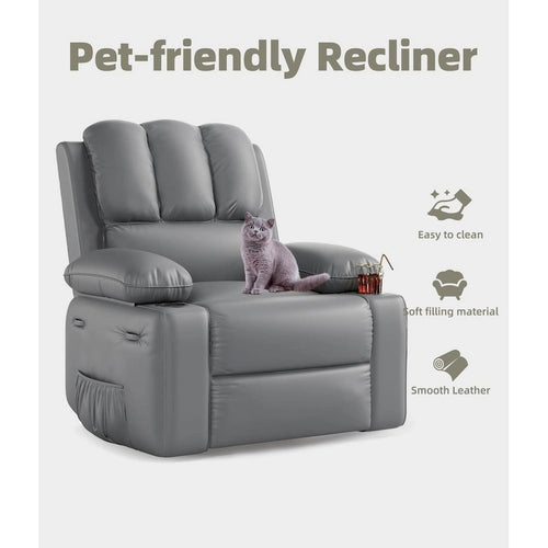 27 Oversized 360 Swivel Recliner Chairs with Heat and Massage