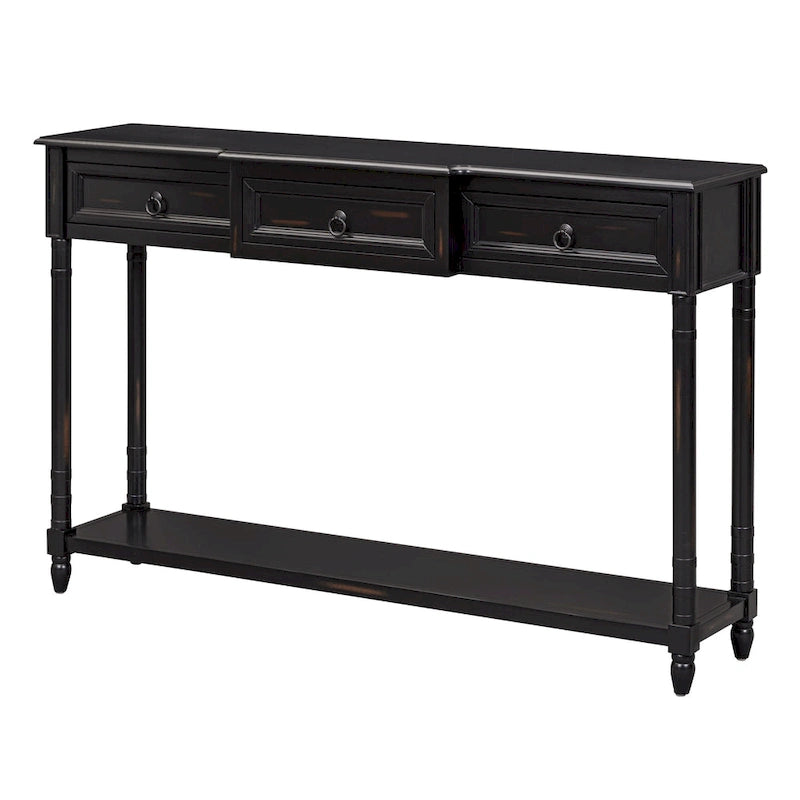 3-drawer Console Sofa Table for Entryway - 13.00 x 52.00 x 34.30