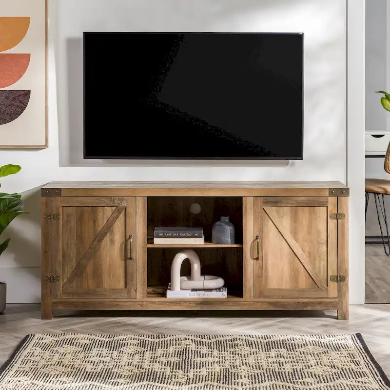 Middlebrook Firebranch 58-inch Barn Door TV Stand