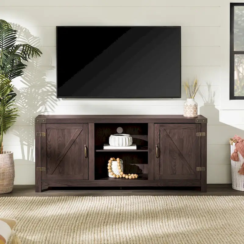 Middlebrook Firebranch 58-inch Barn Door TV Stand