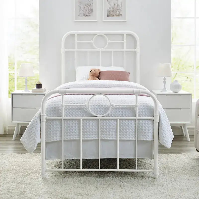 Walker Edison Classic Metal Pipe Bed