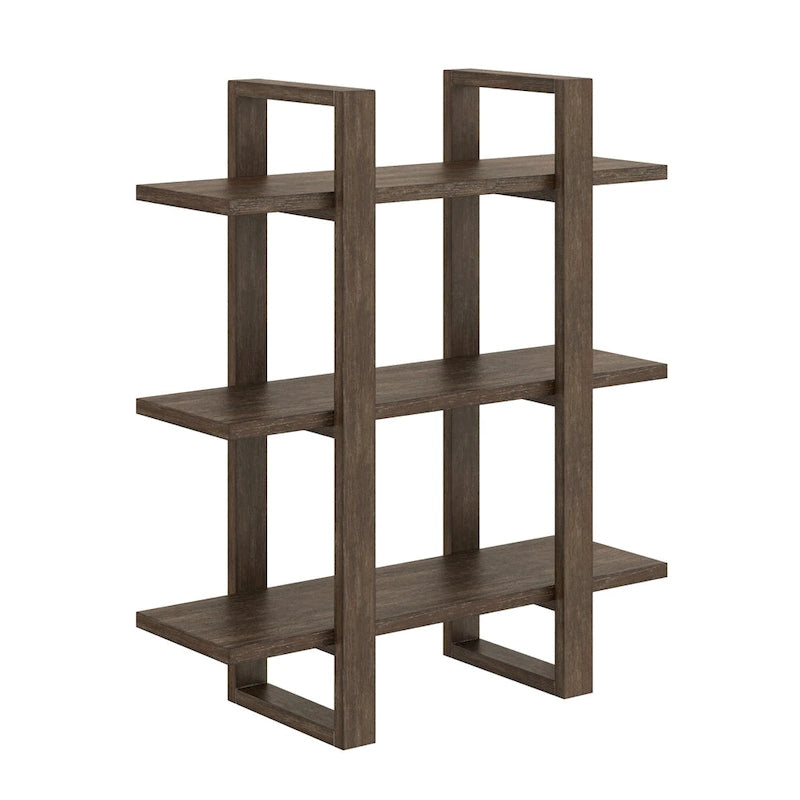 Nathan James Benji Floating Wall Book Shelves, 3-Tier Display Shelf, Decorative Modular Shelf in Solid Wood