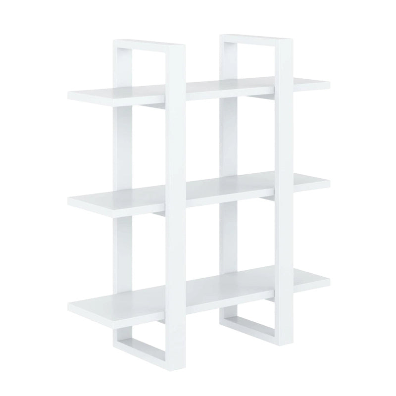Nathan James Benji Floating Wall Book Shelves, 3-Tier Display Shelf, Decorative Modular Shelf in Solid Wood