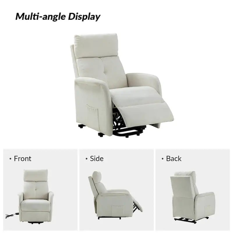 Elisa Power Remote Lift Assist Recliner Set Of 2 with Metal Base