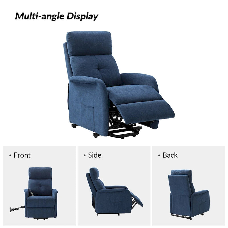 Elisa Power Remote Lift Assist Recliner Set Of 2 with Metal Base