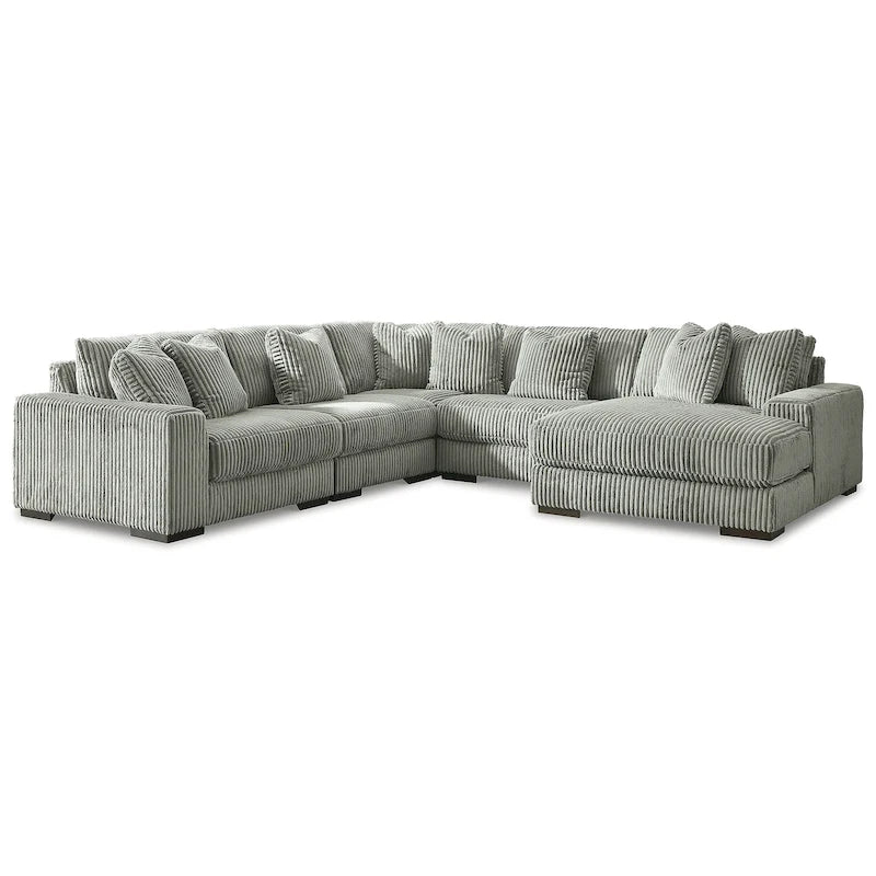 Signature Design by Ashley Lindyn 5-Piece Sectional with Chaise - 133W x 133D x 38H