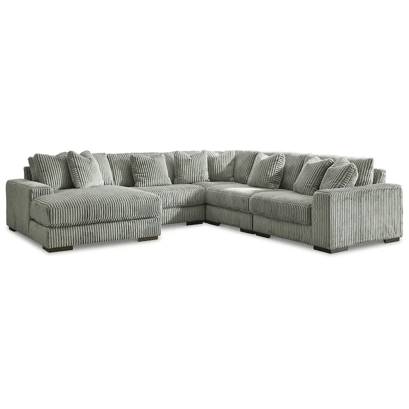 Signature Design by Ashley Lindyn 5-Piece Sectional with Chaise - 133W x 133D x 38H