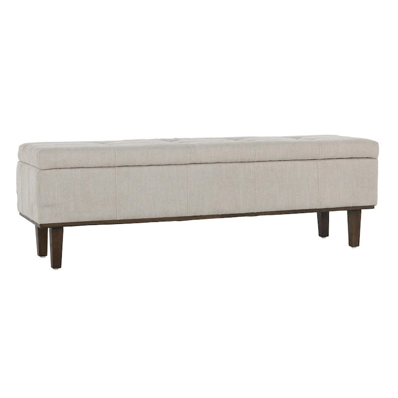 Louise Tufted Storage Bench, Light Beige 54 By Kosas Home