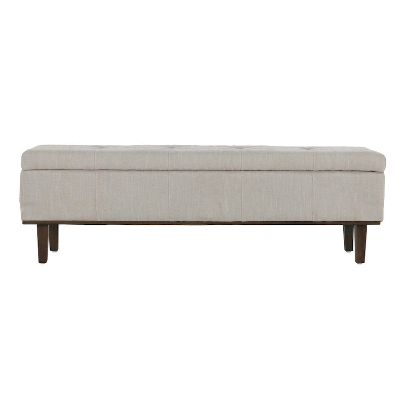 Louise Tufted Storage Bench, Light Beige 54 By Kosas Home