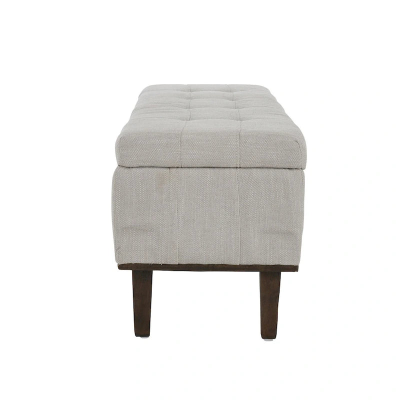 Louise Tufted Storage Bench, Light Beige 54 By Kosas Home