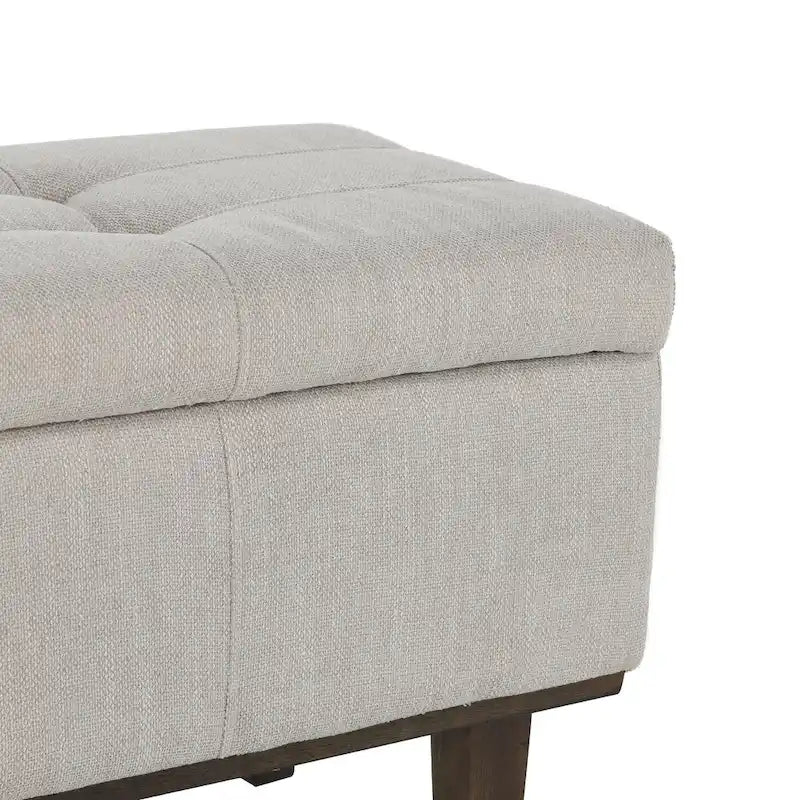 Louise Tufted Storage Bench, Light Beige 54 By Kosas Home